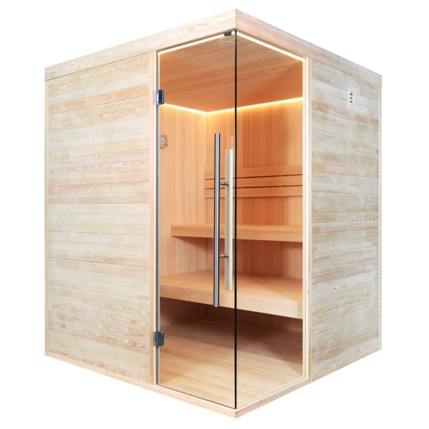 Sauna-E1805-bei-hq-wellness Sauna E1805 Pinienholz mit Holzrückwand mit Vega Saunaofen 8kW