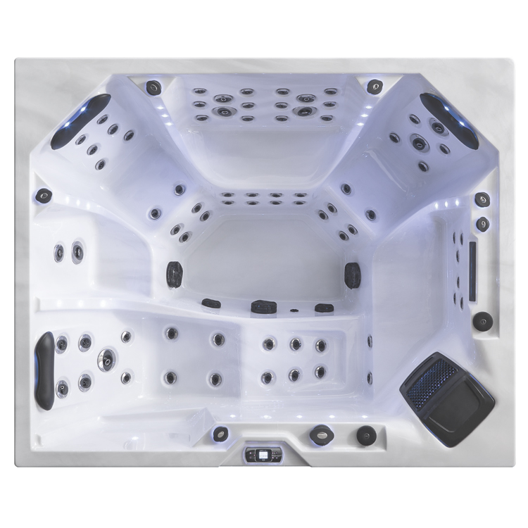 406-eco-extrem1 Aussenwhirlpool f. 6 Personen 406 Eco extrem Sterling Silver 225x185 x 90 grau