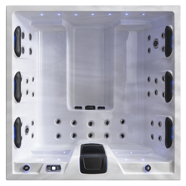 Eco-4071 Aussenwhirlpool f. 5 Personen 407 eco Sterling Silver 200 x 200 x 90 grau